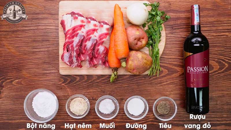 bò hầm rượu vang kiểu Pháp chuẩn vị